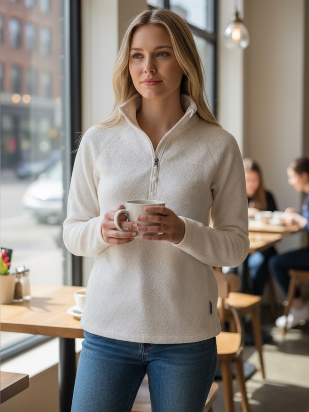 Eddie Bauer Soft Cream Fleece Jacket